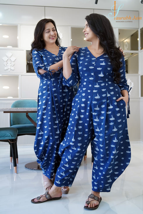 BEIGE JAIPURI JUMPSUIT